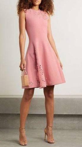 Oscar de la Renta NWT  Guipure lace-trimmed stretch-knit dress Size M