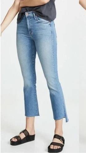 Mother Insider Crop Step Fray Jeans in Shoot To Thrill Denim Size 27