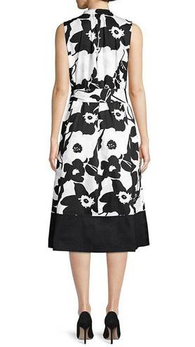 Natori  Garden Mandarin Dress - Floral - Black Multi/Neutral Black - S