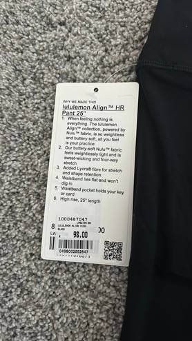 Lululemon Black Align Leggings 25”