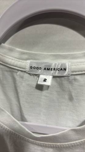 Good American NWT  Women's Cotton Cropped Tee Size 2.