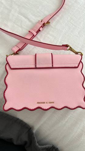 Charles and Keith Pink Wavy Purse