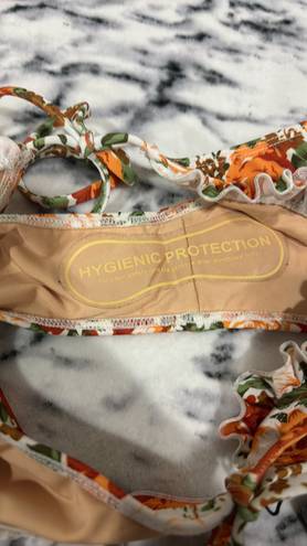 Faithfull the Brand Faithful The Brand Fontaine Bikini Floral- Apricot Sz Small . 