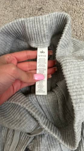 Alo Yoga Gray Muse Sweatpants and Muse Hoodie Set