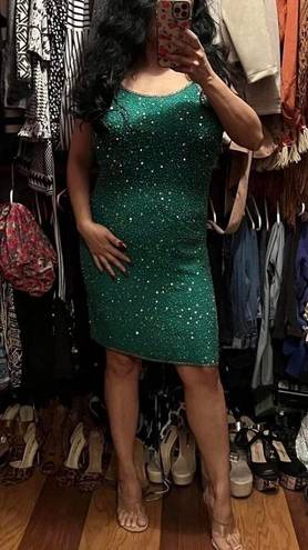 Sean Collection Green Beaded Sequin Gown By 