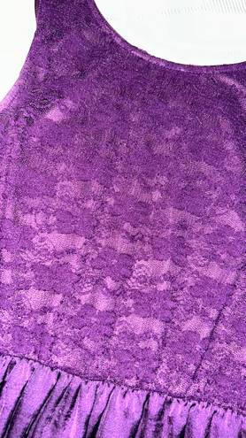 Honey Punch Purple Lace And Satin Dress