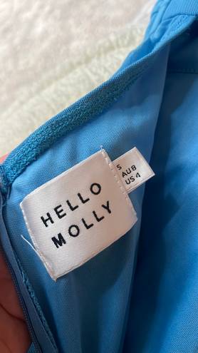 Hello Molly Seen Lavishly Mesh Maxi Dress Blue