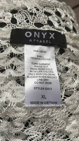 Onyx Open Front Lace Cardigan Top