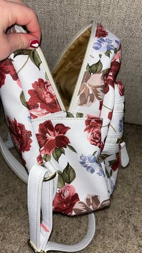 Krass&co Stone And  White Floral Backpack Purse