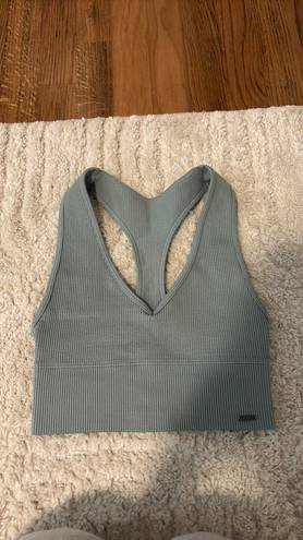 Hollister Sage Green Gilly Hicks Ribbed V Neck Racerback Tank Top