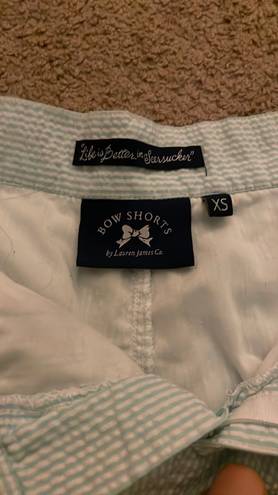 Krass&co Blue And White Lauren And James  Shorts