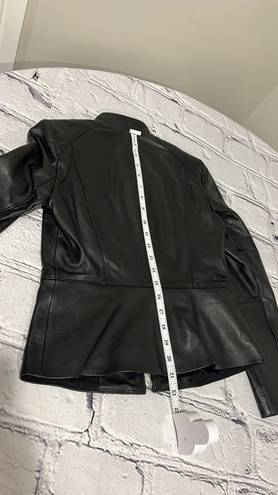 White House | Black Market Petite Stud-Detail Leather Jacket Sz XXS