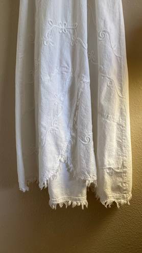 Vintage 100% Cotton White Lace Fringe Dress