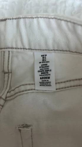 H&M white Straight Leg Jeans