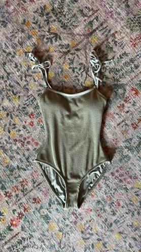 Dippin Daisy’s Swimwear Dippin’ Daisy’s One Piece Sage Green Ribbed Swimsuit