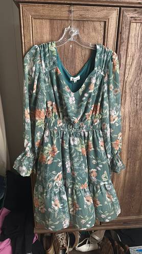 &merci Green Floral Dress