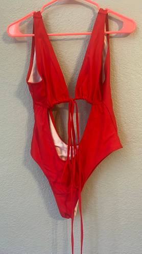 SheIn Sexy Red One Piece Swimsuit