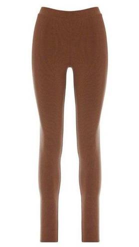 Naked Wardrobe NWOT  Brown Ribbed Leggings