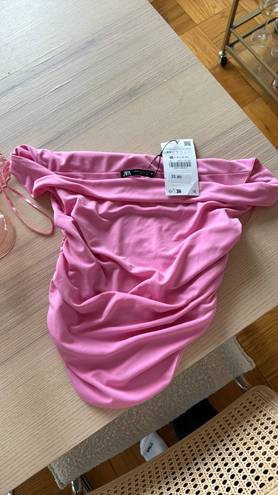 ZARA NWT  Draped Crop Top