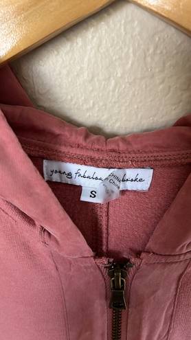 Young Fabulous and Broke YFB pink Fleece Duster Jacket 