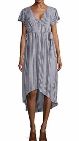 a.n.a NWT Womens .n.a. Erin Vertical Stripe Midi V Neck Dress - Sz XS