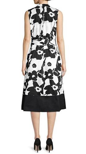 Natori  Garden Mandarin Dress - Floral - Black Multi/Neutral Black - S