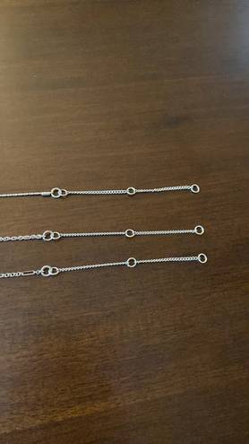 Madewell Silver Chain Necklaces Set of 3