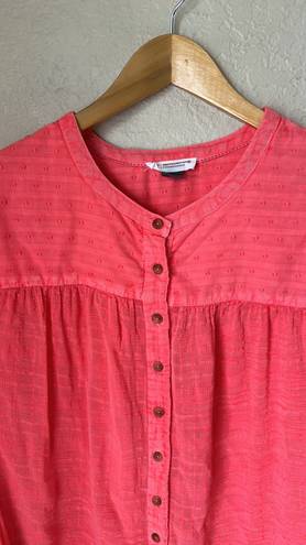 Pilcro and the Letterpress Coral Mila Blouse