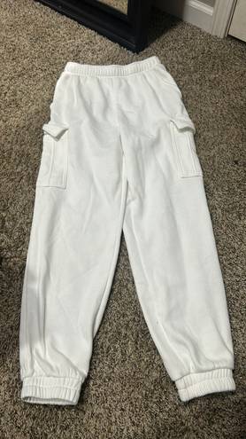 cargo sweatpants White