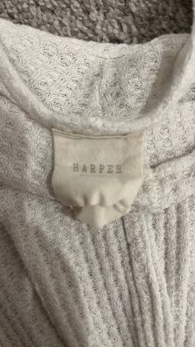 Harper Heritage long sleeve white crop top