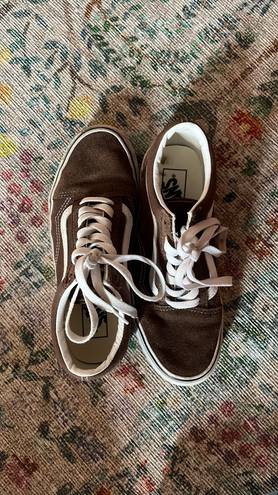 Vans brown suede low tops