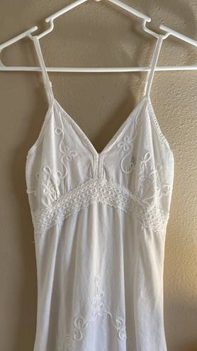 Vintage 100% Cotton White Lace Fringe Dress