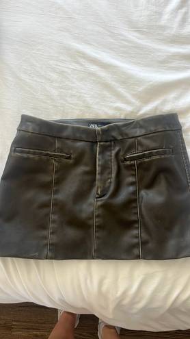 ZARA Leather Skirt