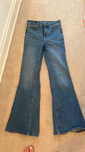 American Eagle Next Level Stretch Blue Bell bottom Jeans