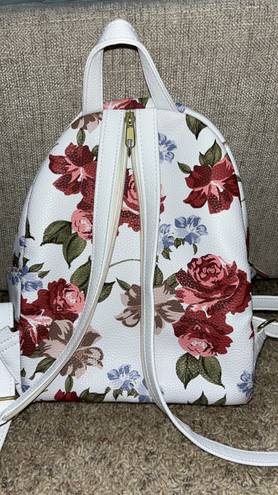 Krass&co Stone And  White Floral Backpack Purse