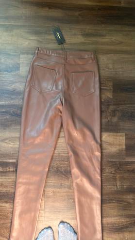 Shinestar Brown Leather Pants