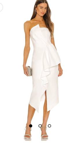 Elliatt Revolve Asymmetrical Reception Midi Dress