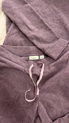 L.L.Bean Large Purple Plaid Matching Fleece Set