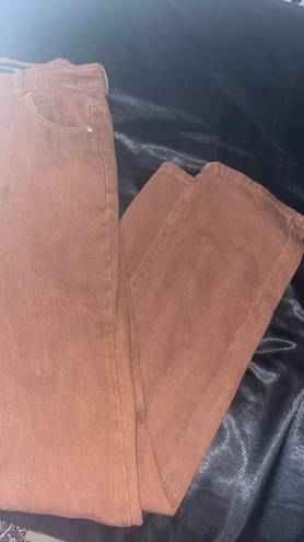 Pretty Little Thing Chocolate Long Leg Straight Jean