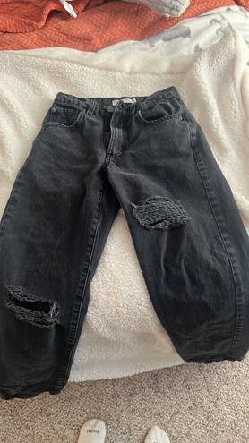 Garage Straight Leg Black Jeans