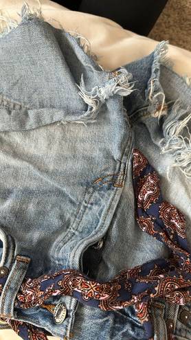 Free People Distressed Denim Shorts