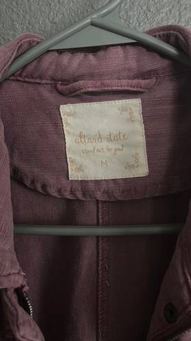 Altar'd State Altar’d State Purple Peplum Military Denim Jacket