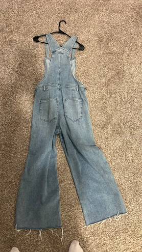 Aerie Wide Leg Denim Overalls