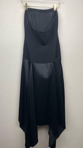 Cinq à Sept Cinq a Sept Black Elsa Crepe Handkerchief Strapless Dress - size 2