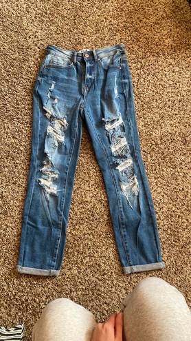 Wax Jean Distressed Ripped Jeans