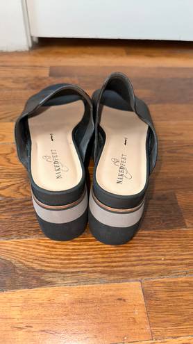 Naked Feet Black Platform Mules