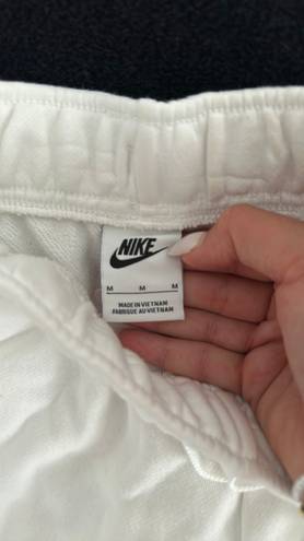 Nike White  Sweat Shorts