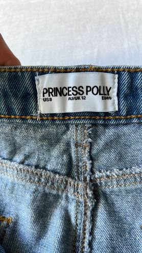 Princess Polly CHILLDERS DENIM MINI SKIRT MID WASH - Size 8