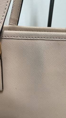 Henri Bendel Cream Saffiano Leather Crossbody Bag