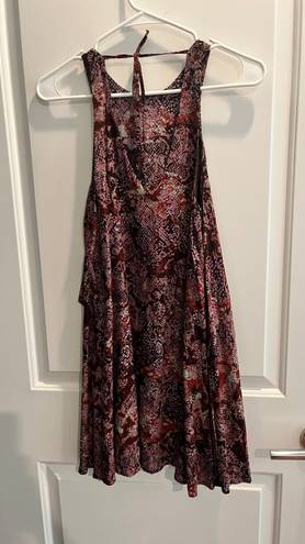 Silence + Noise Purple Snake Print Dress